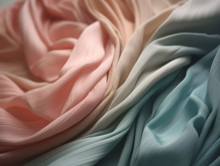 Colorful abstract background luxury cloth elegant fabric for background created with Generative AI technologyの素材