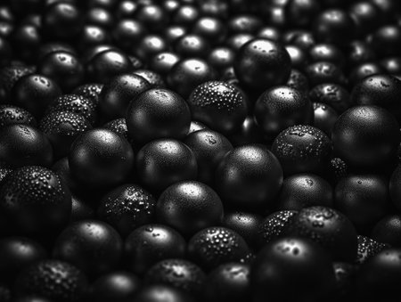Futuristic abstract spheres geometric background created with Generative AI technologyの素材