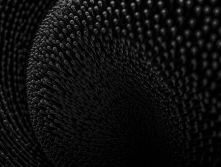 Futuristic abstract spheres geometric background created with Generative AI technologyの素材