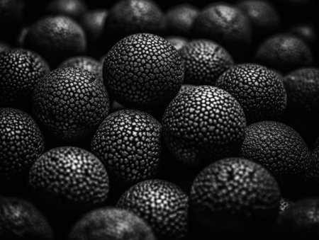 Futuristic abstract spheres geometric background created with Generative AI technologyの素材