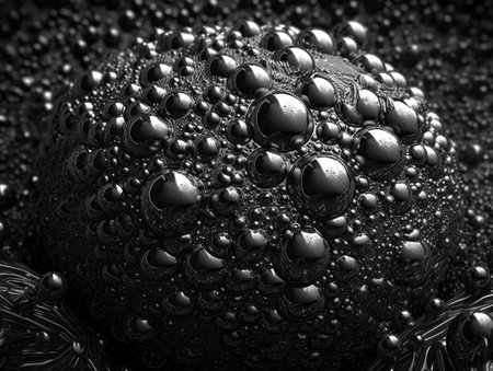 Futuristic abstract spheres geometric background created with Generative AI technologyの素材