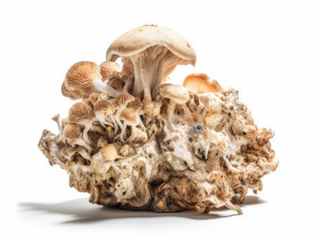 Cybercore of mycelium Created with Generative AI technologyの素材