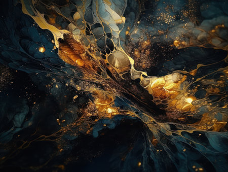 Abstract colorful background. fantasy fractal texture. digital art. Created with Generative AI technologyの素材