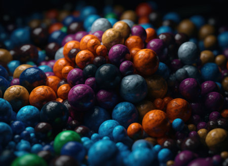Colorful candies on a dark background. close-up.の素材
