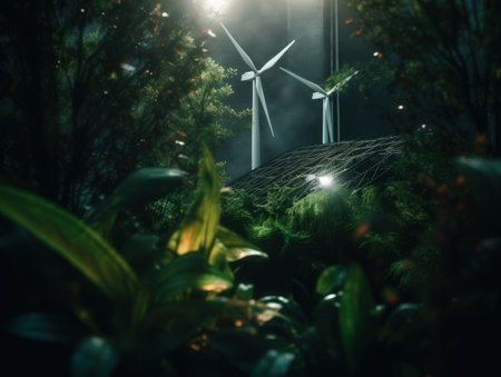 Green planet earth day nature protection concept Created with Generative AI technology.の素材