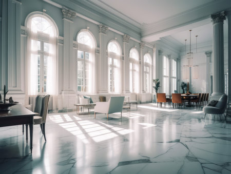 Stylish composition of cozy living room interior Created with Generative AI technologyの素材