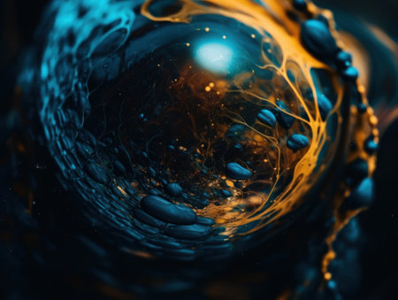 Fantastic abstract water surface. 3d rendering, 3d illustration.の素材