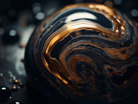 Abstract scene with marble stones on dark background Created with Generative AI technology.の素材