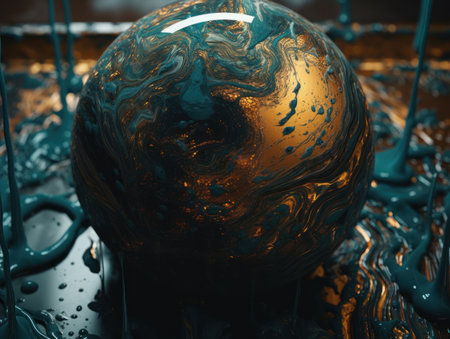 Abstract scene with marble stones on dark background Created with Generative AI technology.の素材