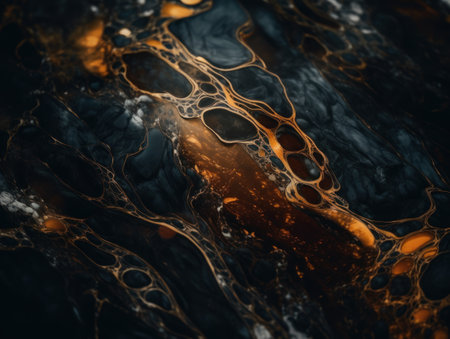 Marble stone texture background with elements of semi-precious stones and gold created with Generative AI technologyの素材
