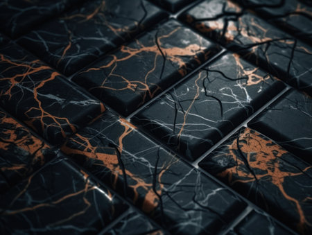 Marble stone texture background with elements of semi-precious stones and gold created with Generative AI technologyの素材