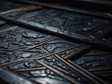 Marble stone texture background with elements of semi-precious stones and gold created with Generative AI technologyの素材