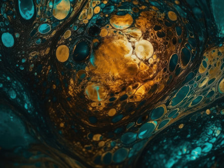 Bright fluid marble paint pattern Dynamic liquid shapes background created with Generative AI technologyの素材