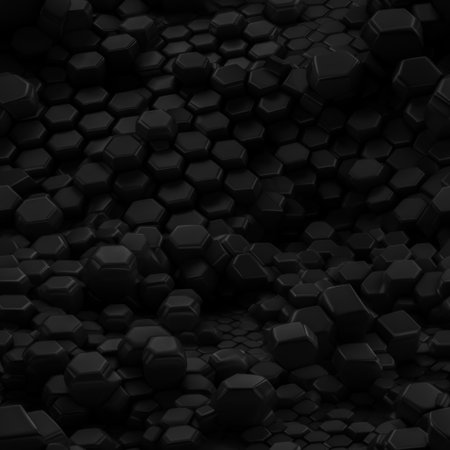 Dark abstract background organic shapes Abstract geometric mosaic seamless pattern created with Generative AI technology.の素材