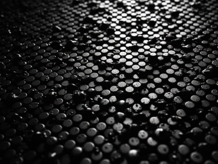 Dark abstract background organic shapes Abstract geometric mosaic pattern created with Generative AI technology.の素材