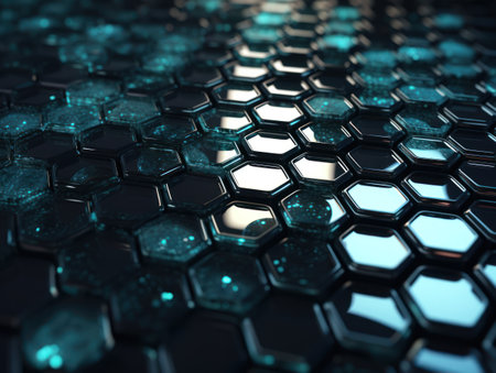 Dark abstract background organic shapes Abstract geometric mosaic pattern created with Generative AI technology.の素材