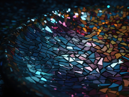 An endless fractals made of translucent multicolored crystals natural gemstone Generative AI technologyの素材