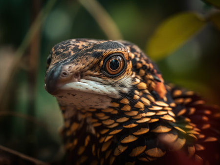 Quelea bird portrait close up created with Generative AI technologyの素材