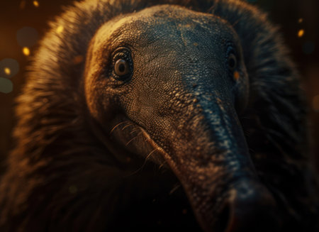 Anteater close up portrait created with Generative AI technologyの素材