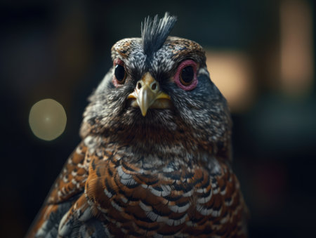 Quail bird portrait close upの素材