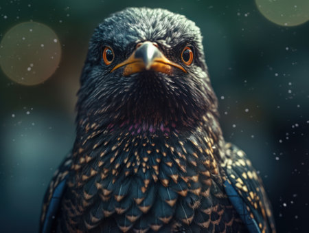 Starling bird portrait close upの素材