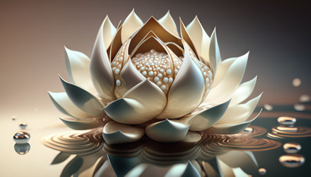 Fantasy plants and glowing flowers background close upの素材