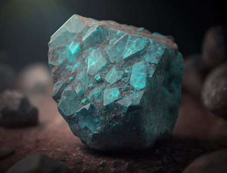 Meteorite background stone created with Generative AI technologyの素材