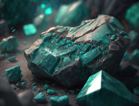 Meteorite background stone created with Generative AI technologyの素材