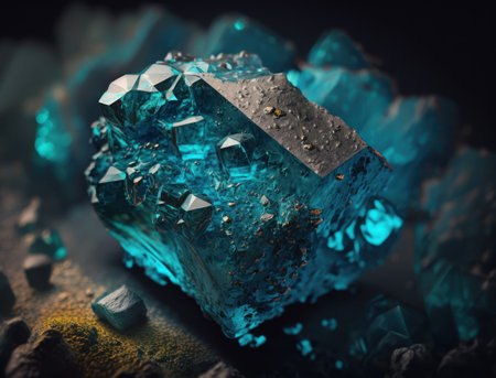 Meteorite background stone created with Generative AI technologyの素材