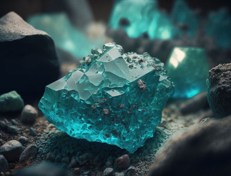 Meteorite background stone created with Generative AI technologyの素材