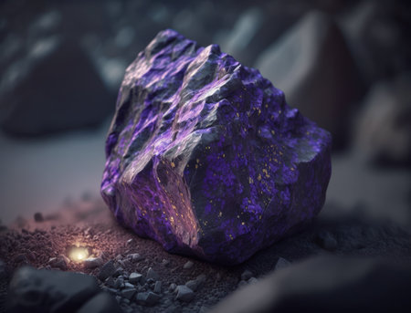Meteorite background stone created with Generative AI technologyの素材