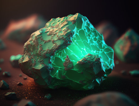 Meteorite background stone created with Generative AI technologyの素材