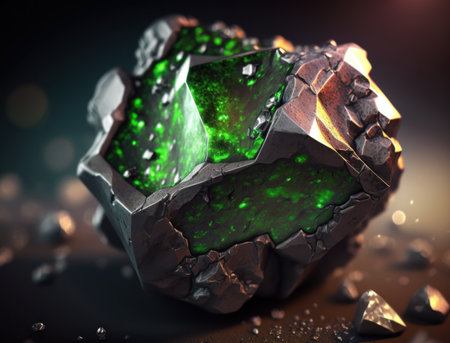 Meteorite background stone created with Generative AI technologyの素材