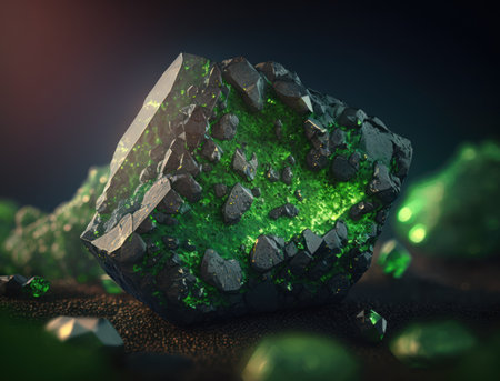 Meteorite background stone created with Generative AI technologyの素材