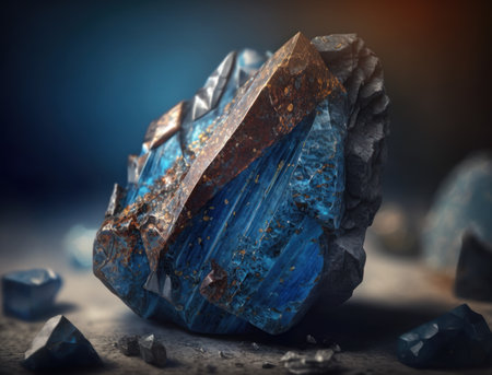 Meteorite background stone created with Generative AI technologyの素材