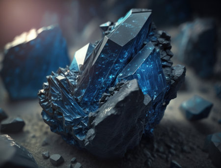 Meteorite background stone created with Generative AI technologyの素材