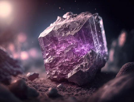 Meteorite background stone created with Generative AI technologyの素材