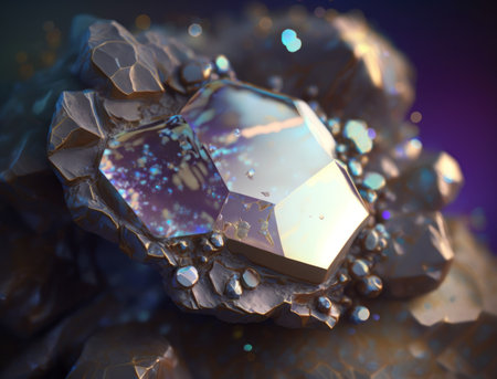 Meteorite background stone created with Generative AI technologyの素材