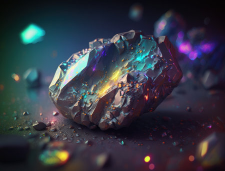 Meteorite background stone created with Generative AI technologyの素材