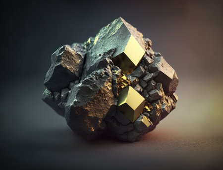 Meteorite background stone created with Generative AI technologyの素材