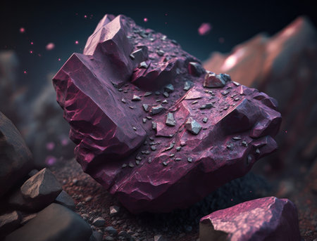 Meteorite background stone created with Generative AI technologyの素材
