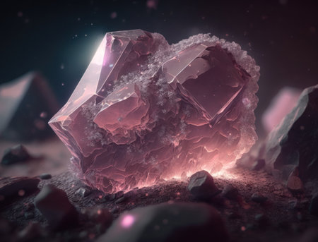 Meteorite background stone created with Generative AI technologyの素材