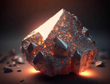 Meteorite background stone created with Generative AI technologyの素材