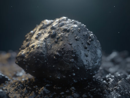 Meteorite background stone created with Generative AI technologyの素材