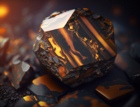 Meteorite background stone created with Generative AI technologyの素材