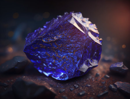 Meteorite background stone created with Generative AI technologyの素材