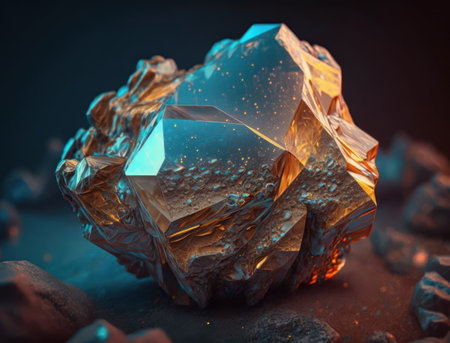 Meteorite background stone created with Generative AI technologyの素材