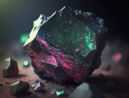 Meteorite background stone created with Generative AI technologyの素材