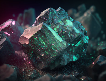 Meteorite background stone created with Generative AI technologyの素材