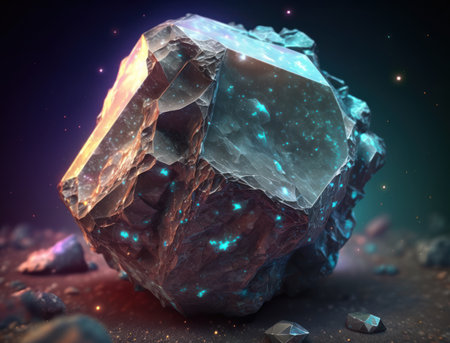 Meteorite background stone created with Generative AI technologyの素材